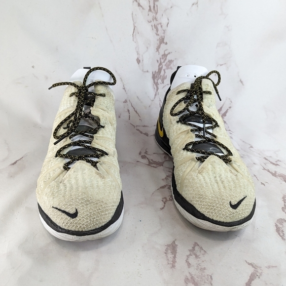 Nike LeBron 18 Lakers Home Mens 14 CQ9283-100 Amarillo Gold White Sneaker Shoe main image 9